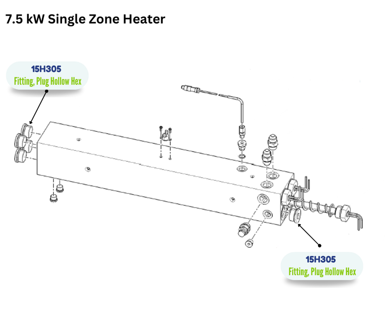 GRACO HOLLOW HEX PLUG FITTING (15H305)