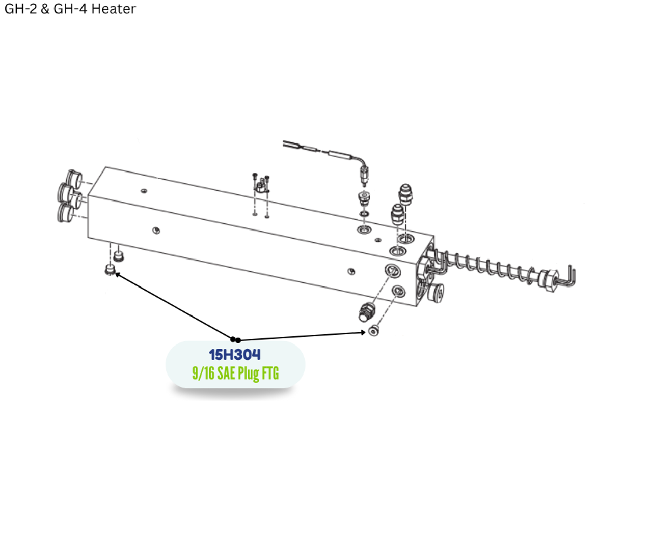 GRACO PLUG 9/16 SAE FITTING (15H304)