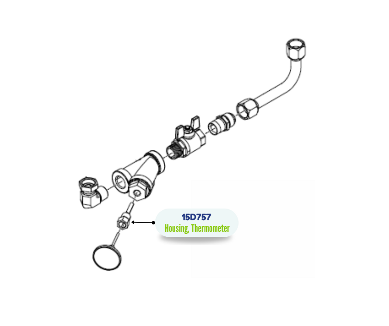 VISCON HP THERMOMETER HOUSING (15D757)
