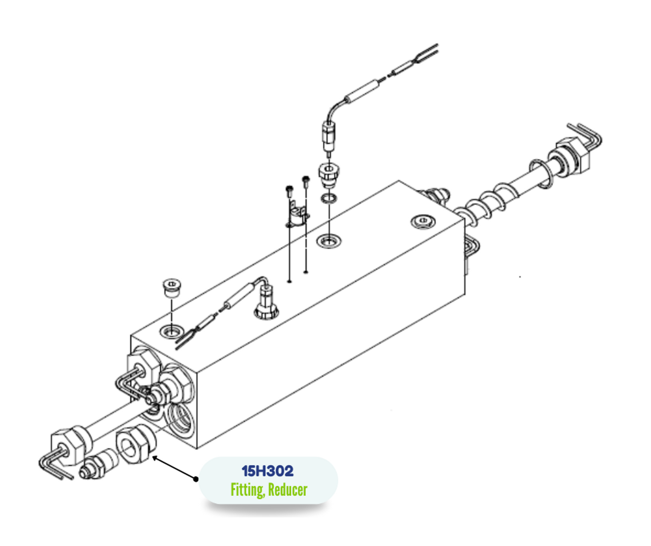 REDUCER 13/16 SAEX1/2NPT FITTING (15H302)