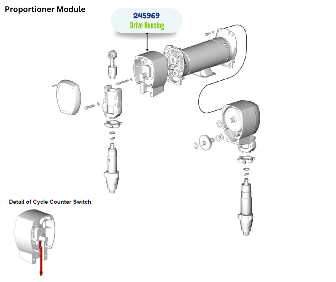 1595 W/SWITCH DRIVE HOUSING (245969) 1595 W/SWITCH DRIVE HOUSING (245969)