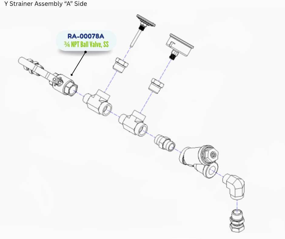 PMC 3/4 NPT BALL VALVE; SS; 1000 PSI (RA00078A)