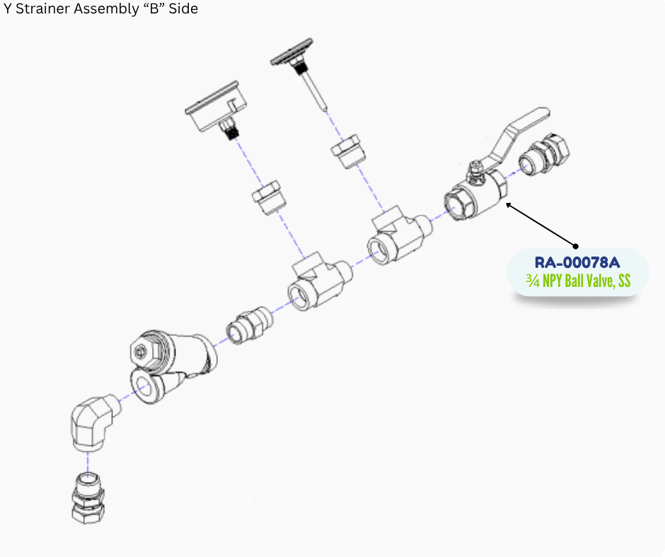 PMC 3/4 NPT BALL VALVE; SS; 1000 PSI (RA00078A)