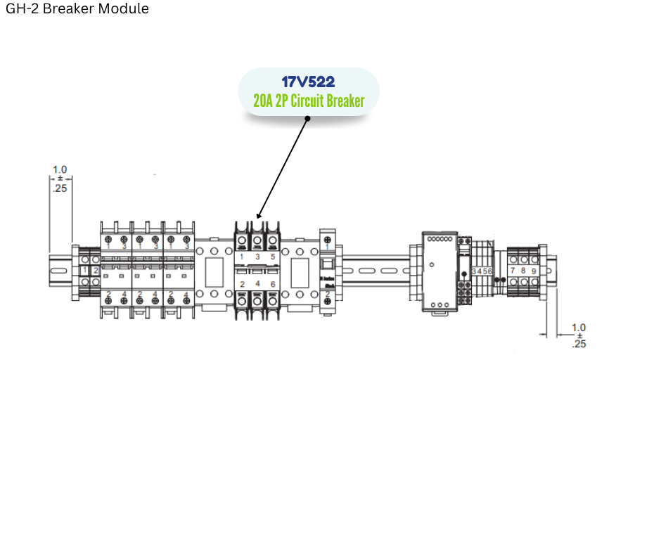 GRACO 20A 2P BREAKER (17V522)