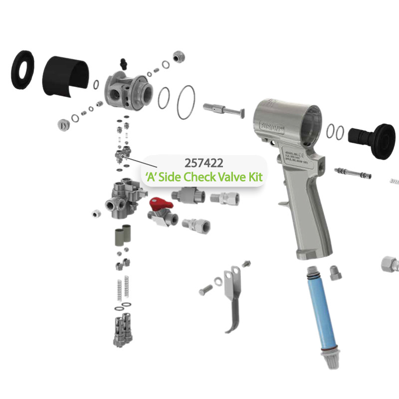 A-Side Check Valve Kit for Graco Fusion CS Spray Gun (257422)