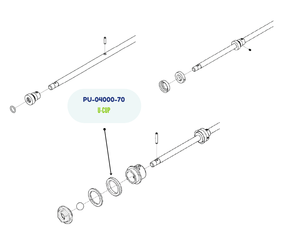 PMC 1.980 OD x 1.500 ID U-Cup (PU-04000-70)
