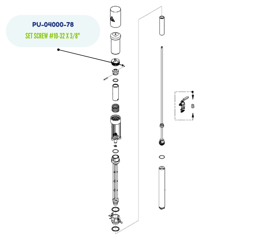 PMC Set Screw,#10-32 X  3/8