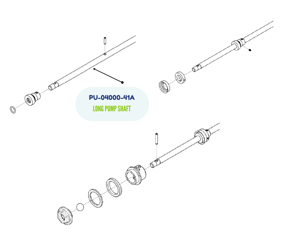 PMC Pump Shaft (Long) (PU-04000-41A)