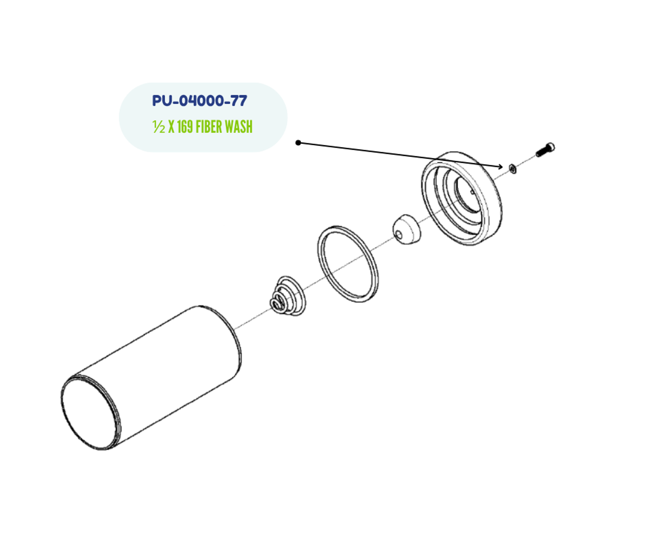 PMC Fiber Washer, 1/2 x 169 (PU-04000-77)
