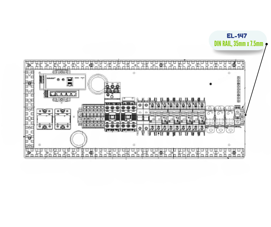 PMC DIN-RAIL, 35 X 7.5 MM (EL-147)