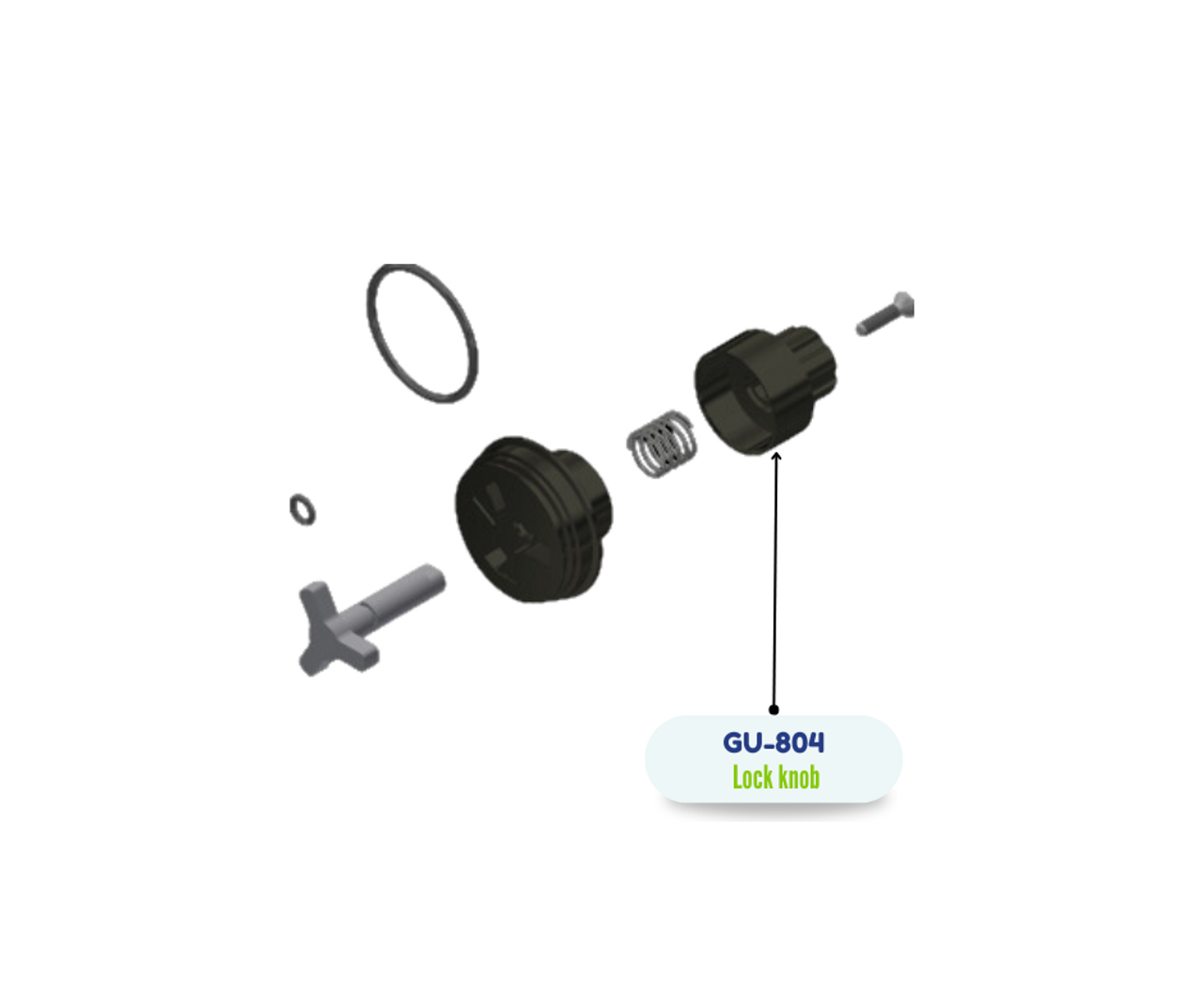 LOCK KNOB, AP 2/3 (GU804)