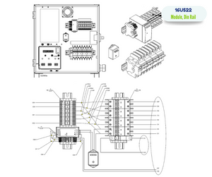 PWR SUP TERM BLK DIN RAIL MODULE (16U522)
