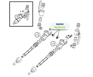 Trabon® MGO Divider Valves Singled Ported Sections Port Plug (556424)