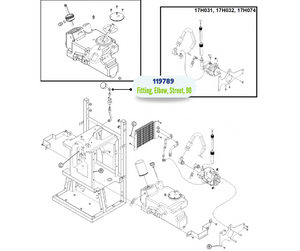 1/4 NPT 45 DEG STRT ELBOW FITTING (119789)