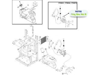 90 DEG MALE ELBOW FITTING (110792)