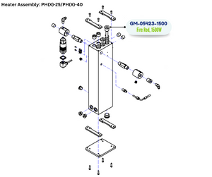 PMC FIRE ROD, 1500W, 3/4 NPT, 17.5 (GM054231500)