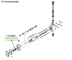 PMC TRIPLE LIP SEAL, 80 PUMP (PU03001)
