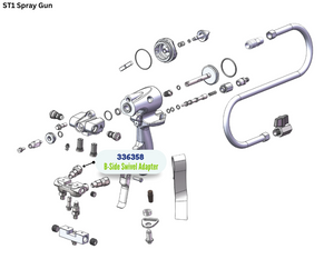 BINKS SWIVEL ADAPTER B SIDE (336358)