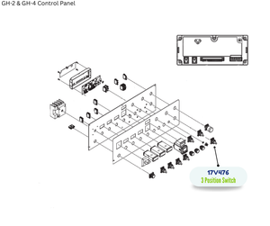 GRACO RED 3 POS MOMENTARY SWITCH (17V476)