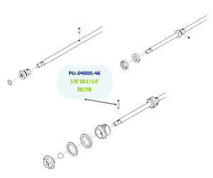 PMC Roll Pin, 3/16 dia x 1 1/4L (PU-04000-46)
