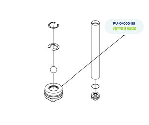 PMC Foot Valve Housing-Machined (PU-04000-55)