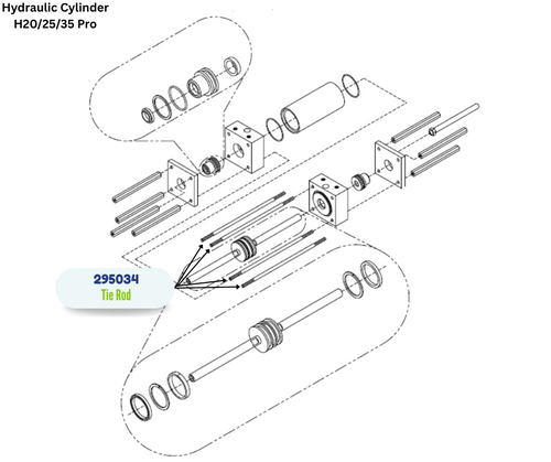 GRACO HYDRAULIC CYLINDER TIE ROD (295034)