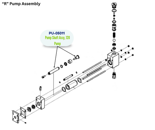 PMC PISTON SHAFT & CAP, 120 ( PU05011)