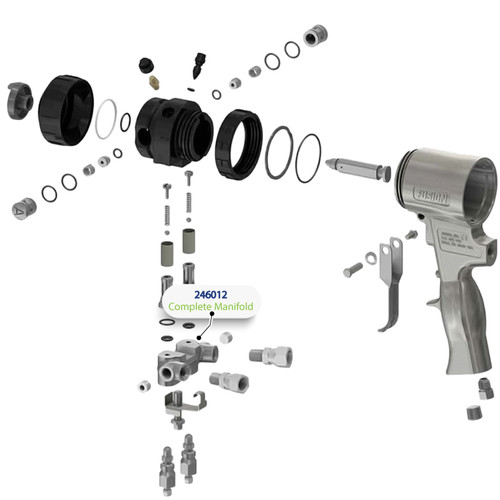 Complete Manifold for Graco Fusion Air Purge (AP) Spray Gun