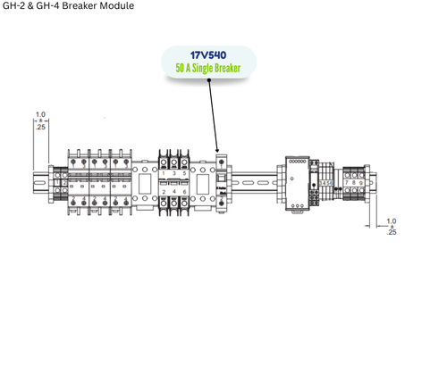 GRACO 50A 1P BREAKER (17V540)