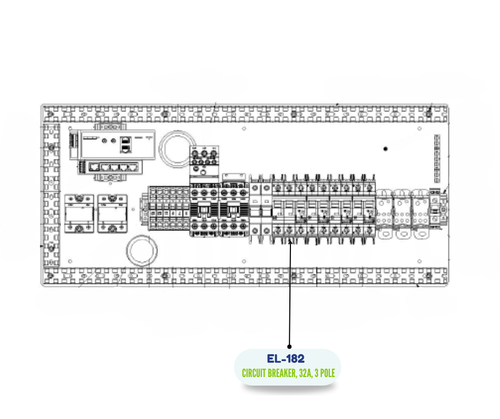 PMC CIRCUIT BREAKER, 32A, 3 POLE (EL-182)