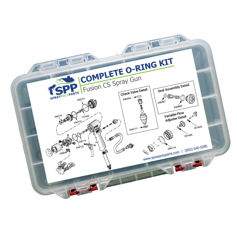 Spray Foam Gun Parts Complete ORing Rebuild Kit for Fusion CS
