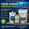 Live Fish Food – FOWLR Pack – Medium | Pods + Phyto + Flake – Ships Free