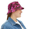Pink Birds Nest Coral Reef Bucket Hat – Handmade Textural Art Inspired by Coral