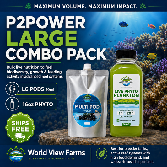 Live Fish Food – P2Power Pack – Large | Pods + Phyto – Ships Free