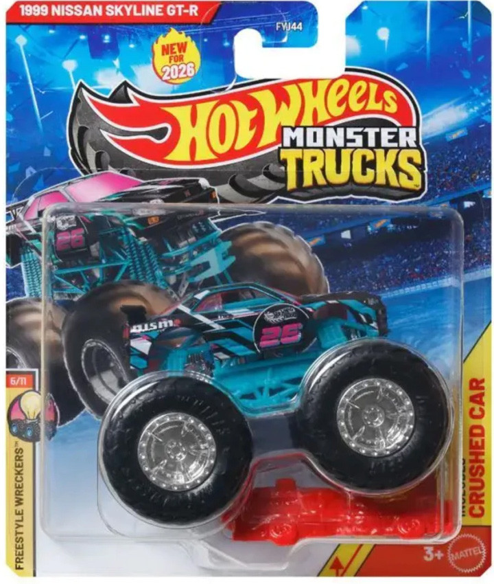 Mattel Hot Wheels Monster Truck 2026 with Crusher Car (8 per case)