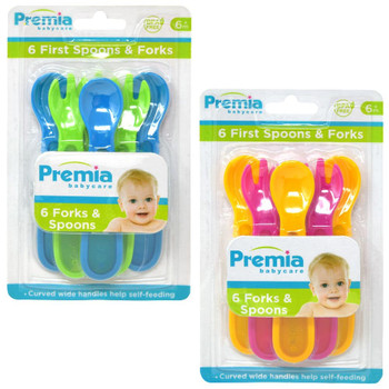 Premia Baby 6 PC Forks & Spoons (6 - 6PK per case) Premia Baby 6 PC Forks & Spoons (6 - 6PK per case)