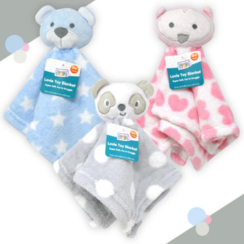 Newborn Security Blanket Assortment (6 per case)