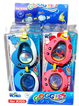 Kids 6 Pack Water Goggles - Fish-Whale-Hippo Assortment