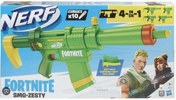 The Nerf Fortnite SMG-Zesty Elite Dart Blaster (4 per case)