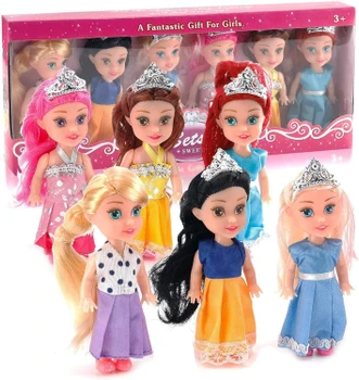 Small Princess Doll 6 Pack - White (6 Pack = 36 dolls)