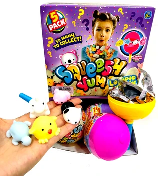 Lollipop Surprise Ball Soft Squishy (5 Animals Assorted)