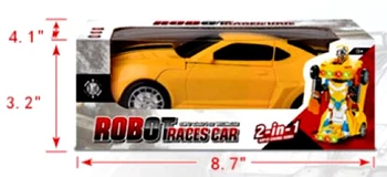 Musical Flashing 2-in-1 Robot Race Car Vehicle
