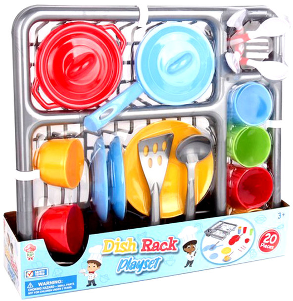 Children's 20 Piece Dish Rack Playset (3 per case)