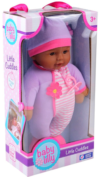 Baby Lilly 13 inch Little Cuddles Doll - African American (3 per case)