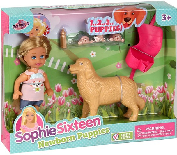 Sophie Doll with Newborn Puppies Playset (3 per case)