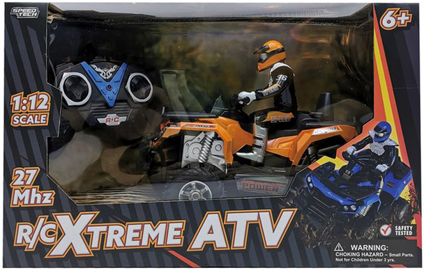 Remote Control 1:12 Scale Xtreme ATV with Rider (3 per case)