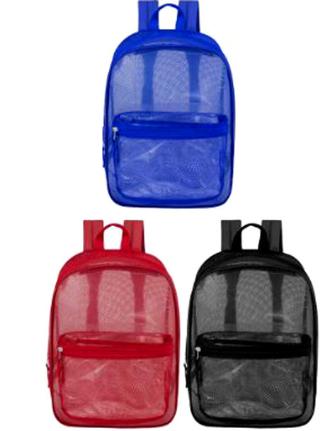 17” Backpack 3 Asst Colors (3 pack)