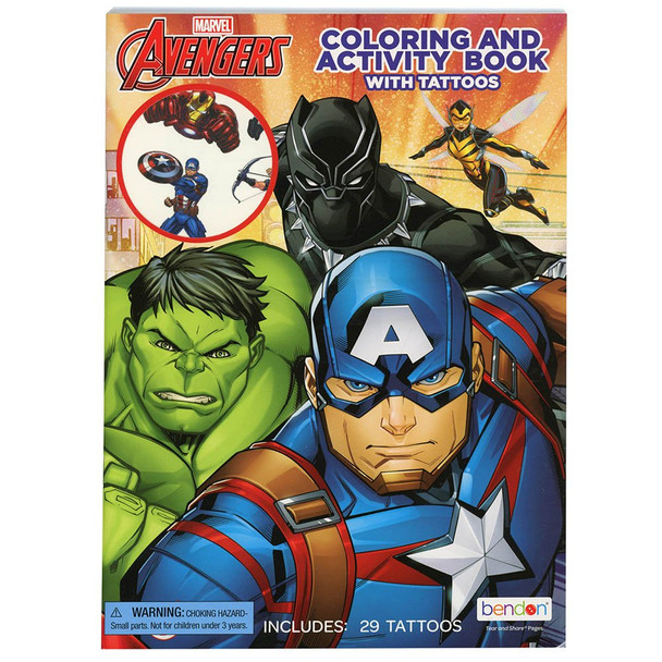 Avengers Tattoo Book Prepriced $4.99 (6 per case - $1.80 each)