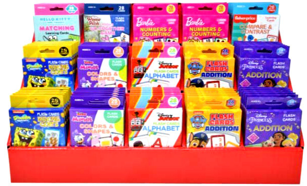 Licensed Flashcards Assortment with Shelf Display (90 per case)