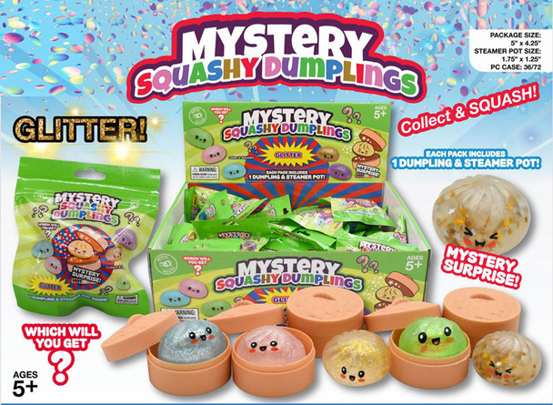 Mystery Mini Glitter Dumplings in Bun (36 per case - $3.50 each)